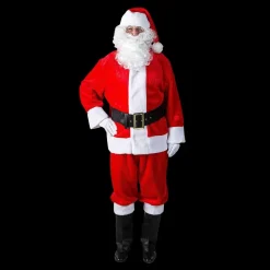 Adult Men’s 10-Piece Deluxe Plush Santa Suit Costume