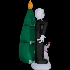 Airblown Inflatable Light-Up The Nightmare Before Christmas Jack & Zero with Christmas Tree