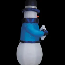 Airblown Inflatable Snowman with Rainbow Lightshow Snowflake Outdoor Yard Decoration