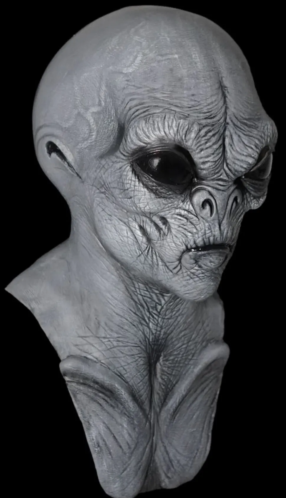 Alien Grey Halloween Mask and Hand Set