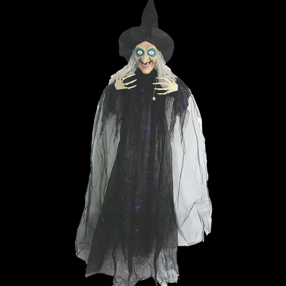 Animated Hanging Witch Halloween Decoration