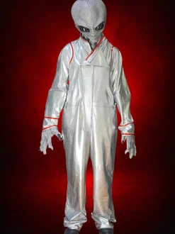 Area 51 Space Suit with Red piping Alien Costume