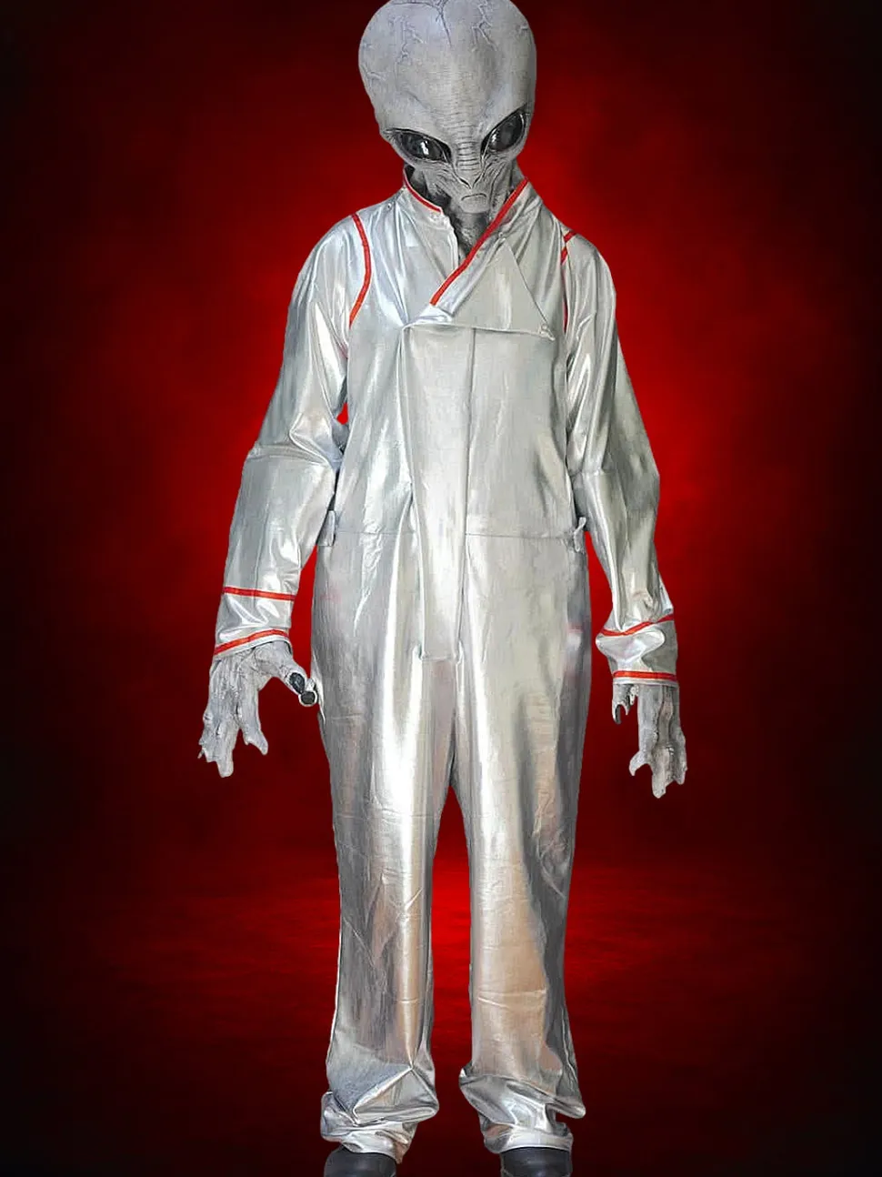 Area 51 Space Suit with Red piping Alien Costume