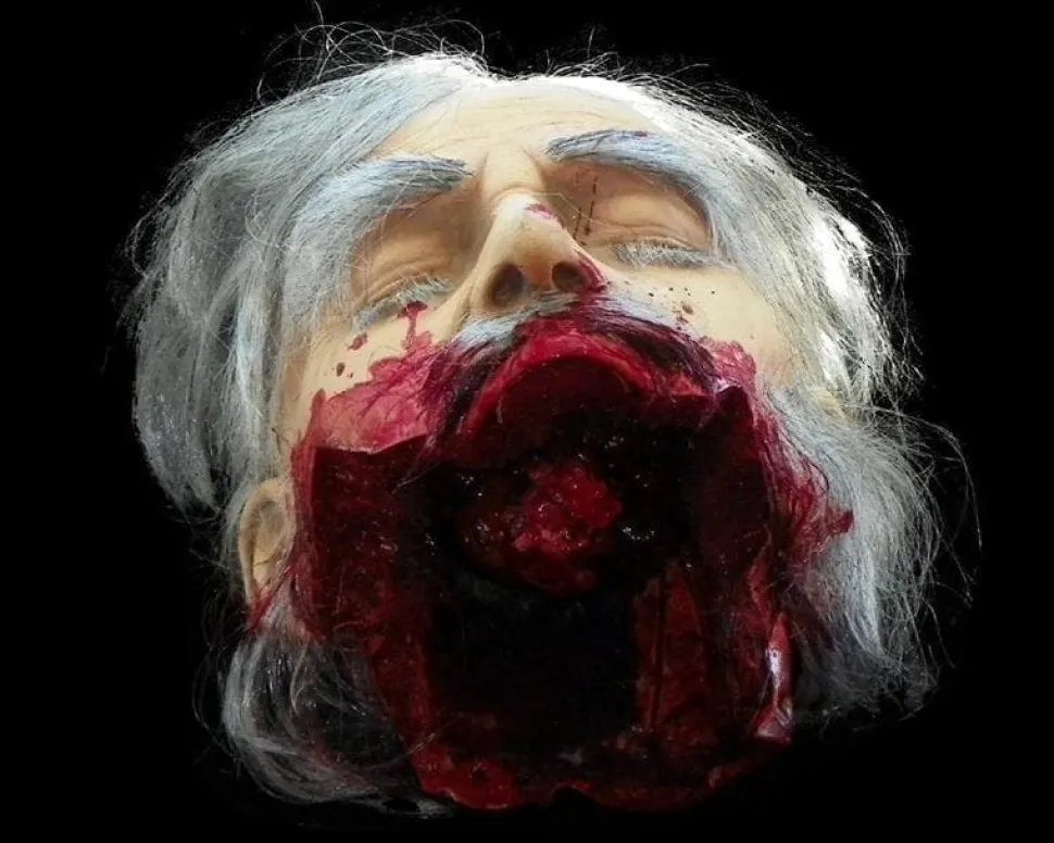 Big Mouth Severed Head HD Studios Bloody Halloween Prop