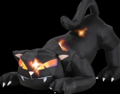 Black Cat with Turning Head Air-blown Inflatable Halloween Decoration