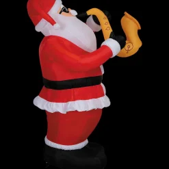 Blow Up Inflatable 6 Ft. Animated Santa with Saxophone Christmas Outdoor Yard Decoration