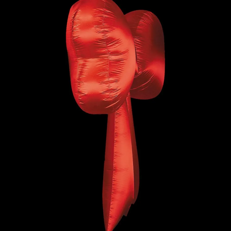 Blow Up Inflatable Hanging Red Satin Christmas Bow Outdoor Decoration