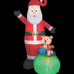 Blow Up Inflatable Lightshow Santa Outdoor Yard Decoration