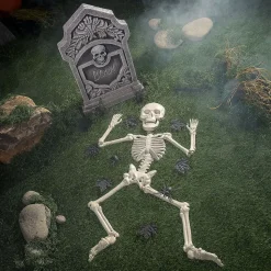 Boo! Tombstone & Skeleton Graveyard Halloween Decorations Set