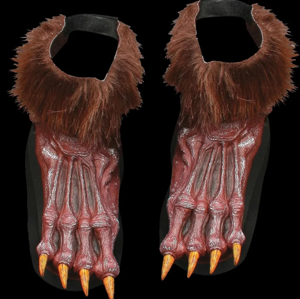 Brown Werewolf Shoe Covers Halloween Costume Accessory