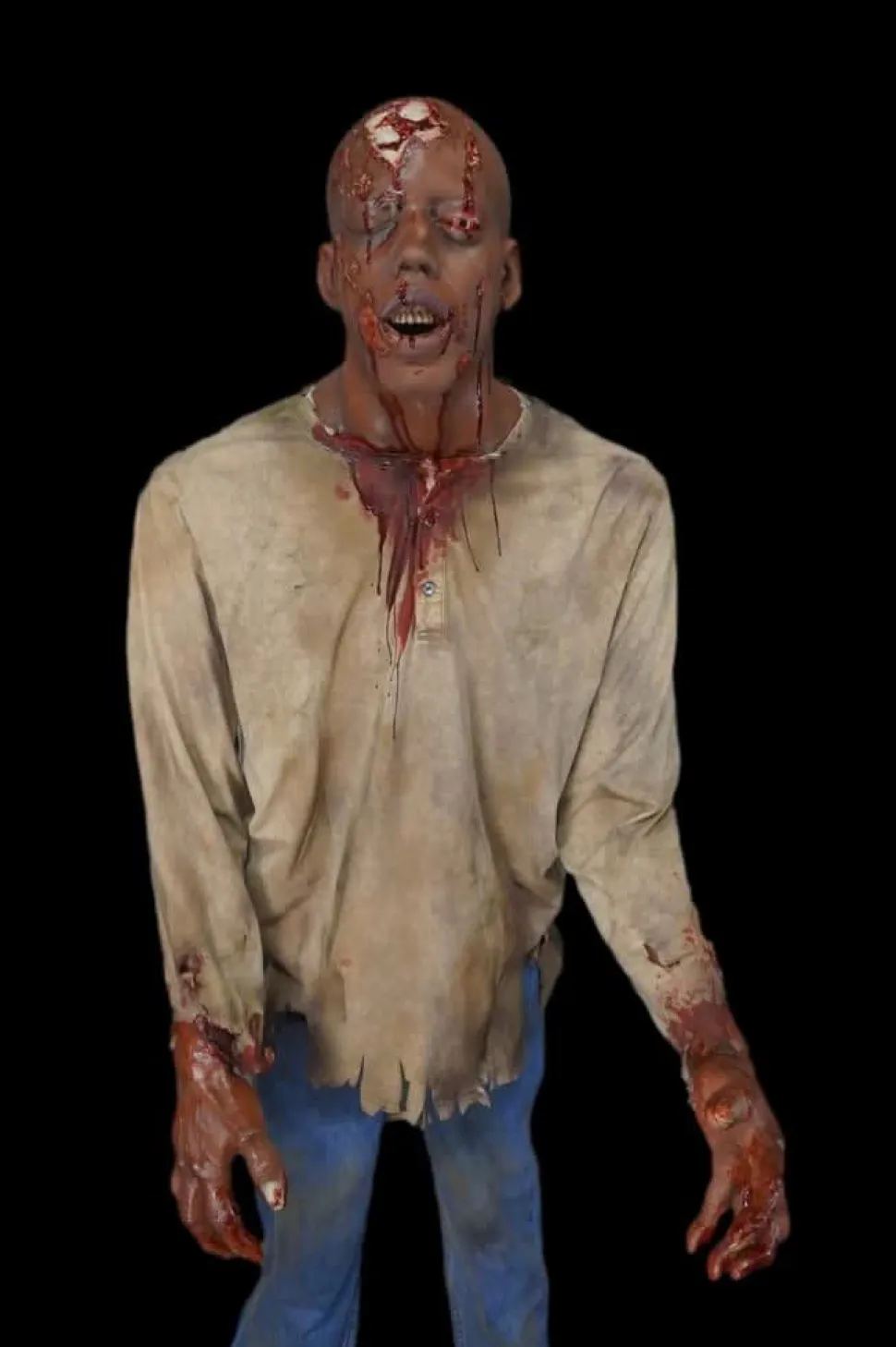 Busted Oscar Zombie Professional Full Body Halloween Prop