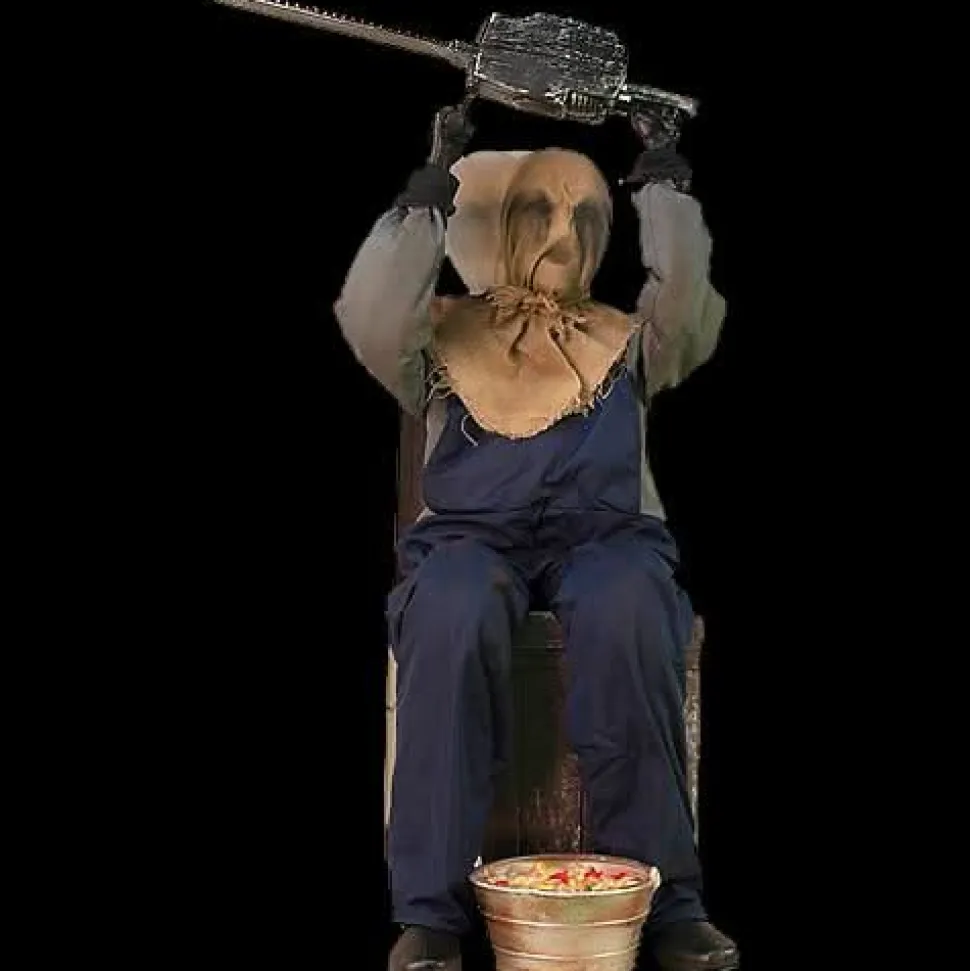 Chainsaw Greeter Halloween Animatronic Decoration
