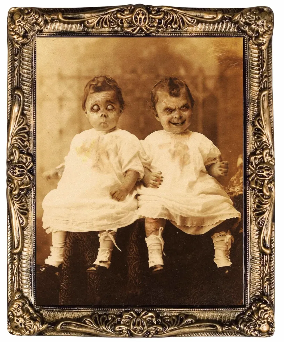 Changing Portrait - Twins Hanging Halloween Decoration