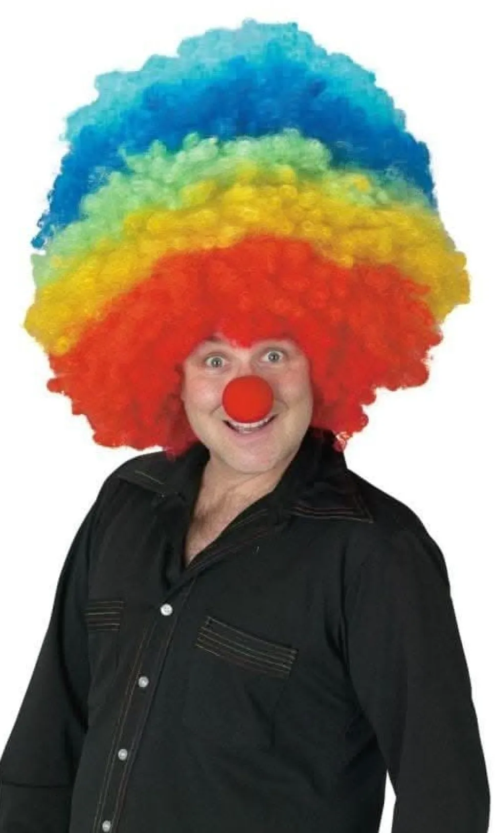 Clown - Rainbow Afro Mega Halloween Wig