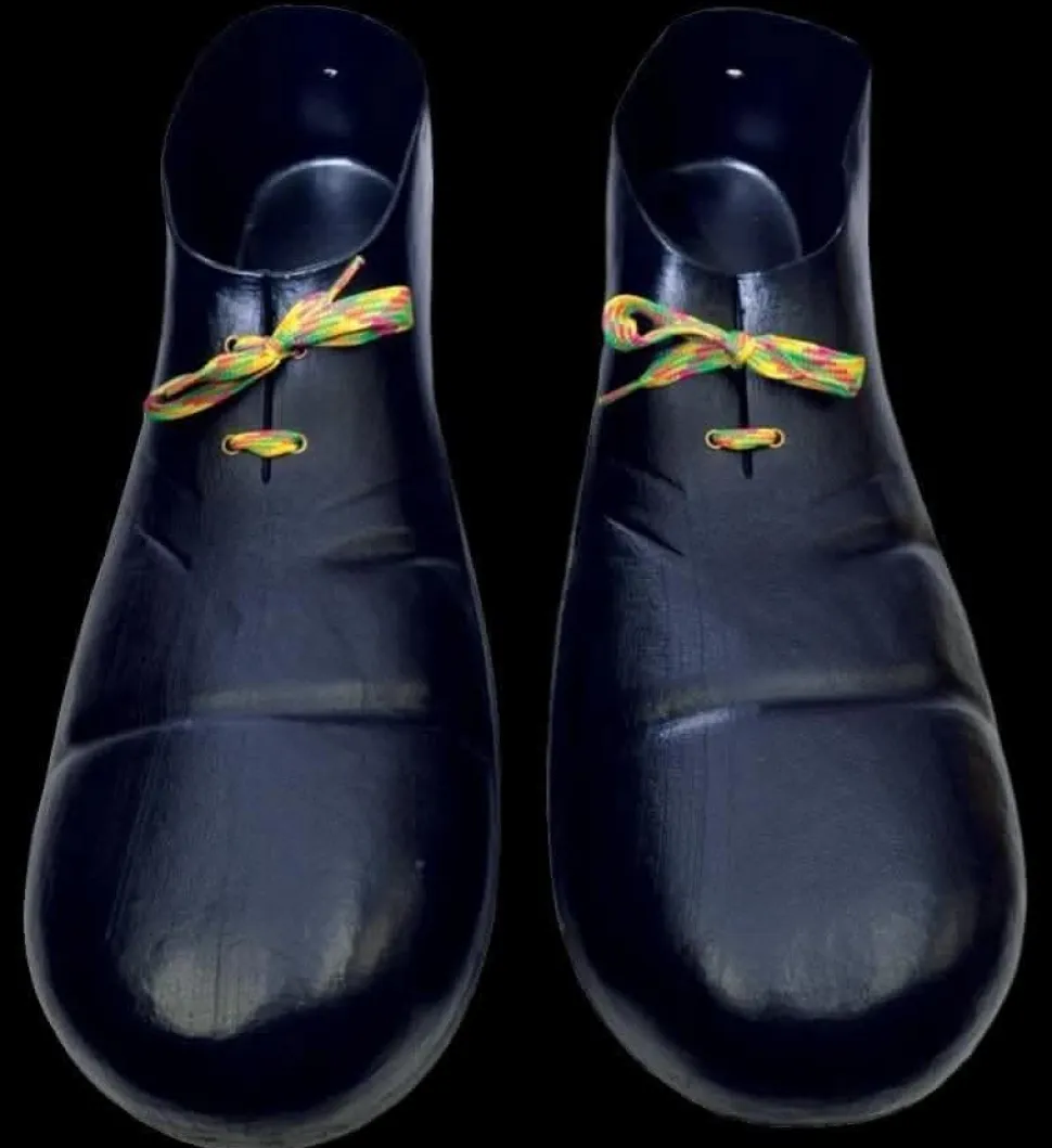 Clown Shoes - Black/Plastic Halloween Costume Accessory