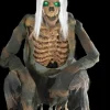 Crouching Bones Electric Animated Skeleton Halloween Prop