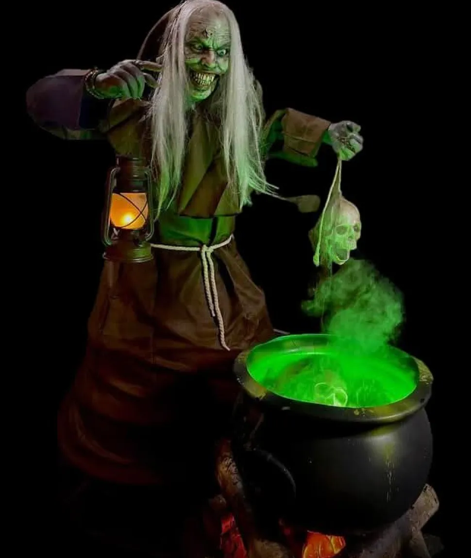 Curse of the Skull Witch Halloween Animatronic Decoration