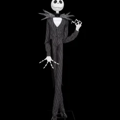 78" Deluxe Jack Skellington with Black & Purple Suit Halloween Animatronic Decoration