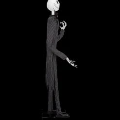 78" Deluxe Jack Skellington with Black & Purple Suit Halloween Animatronic Decoration