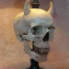 Desk Lamp with Devil Skull and Bone Shade Haunted House Lighting