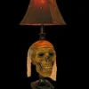 Desk Lamp with Life-size Corpse Head and Antique Shade Haunted House Lighting