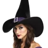 Elegant Witch - Black/Purple Halloween Costume Hat