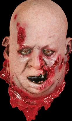 Fat Zombie Bloody Severed Head Halloween Prop