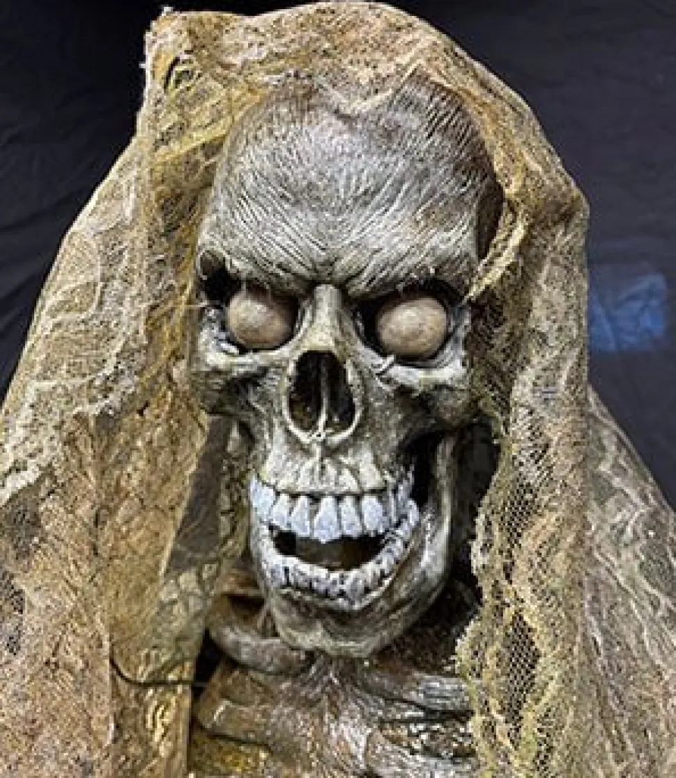 Female Mourner Skeleton Halloween Animatronic