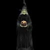7-Foot Animated Witch Halloween Prop with LED Eyes