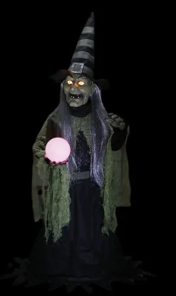 36" Fortune Teller Witch Animated Prop