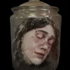 Frozen Jessica Head in Jar Halloween Prop