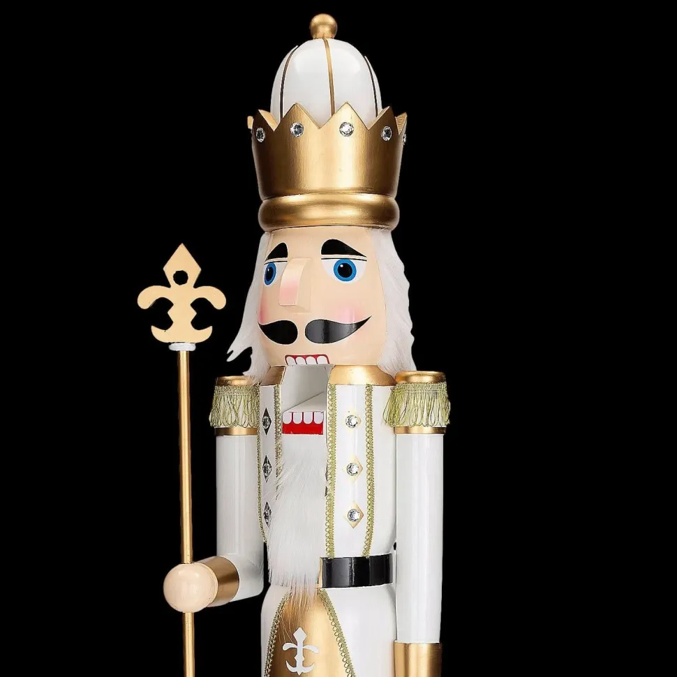 5 Ft. Giant Classic Gold Wood Holiday Nutcracker with Scepter