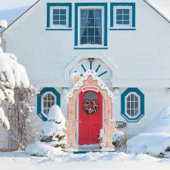 8 Ft. Gingersnap Iron Archway Christmas Decoration