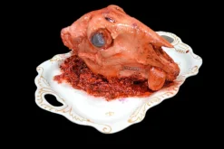 Goat on a Platter Halloween Prop