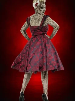 Gothic Ghoul Dress in Red HD Hollywood Costume