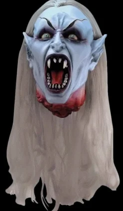 Gothic Vampiress Bloody Severed Head Halloween Prop