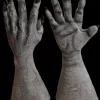 Grey Werewolf/Alien/Monster Hands Deluxe Latex Halloween Costume Gloves