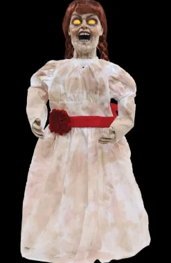 Grim Girl Creepy Haunted Doll Halloween Prop