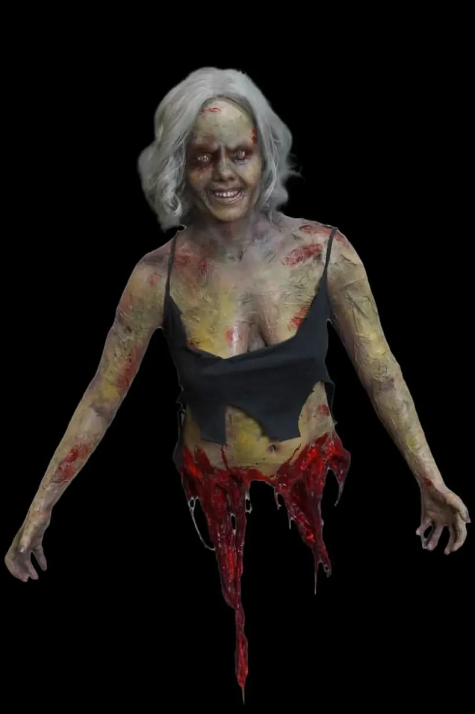 Hanging Zombie Kristina Meat Halloween Prop