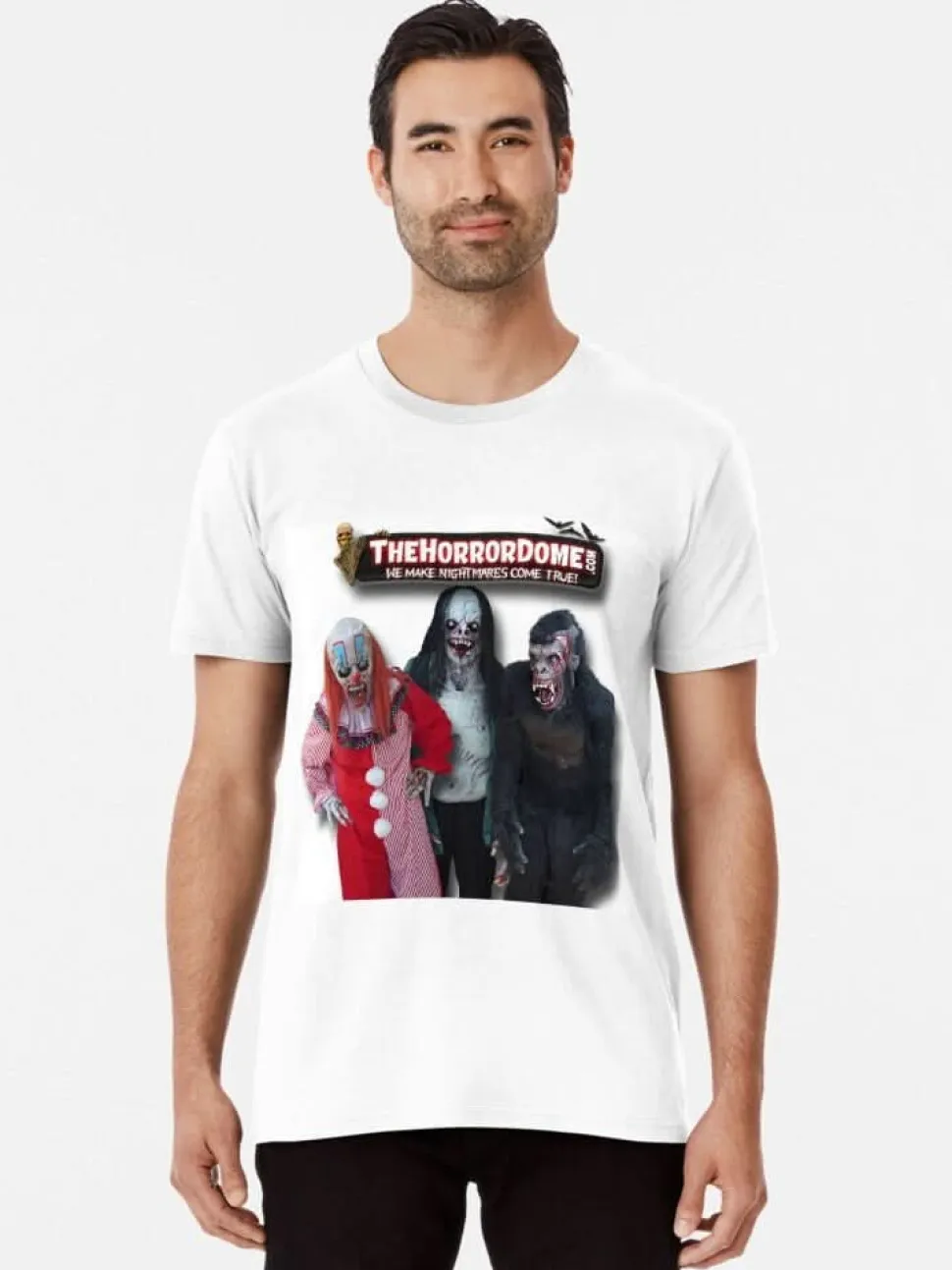 HorrorDome Logo Premium White T-Shirt