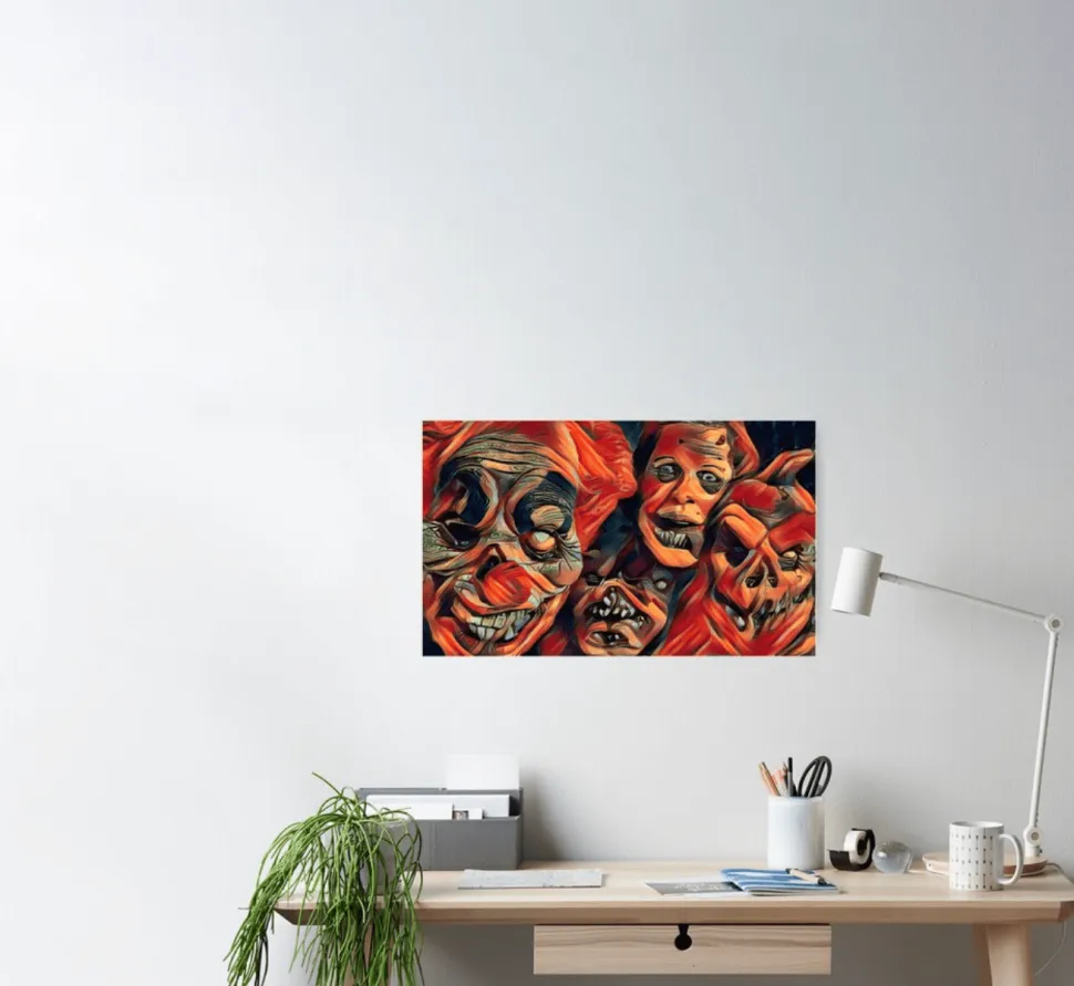 Horror Faces Poster
