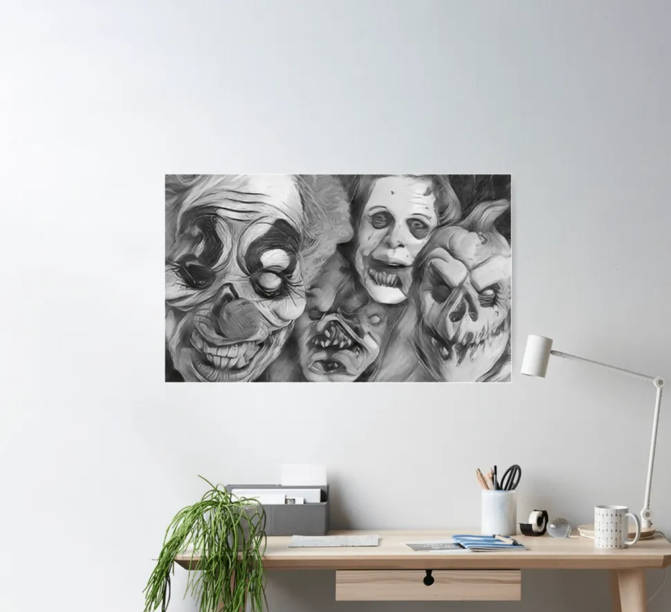 Horror Faces Poster