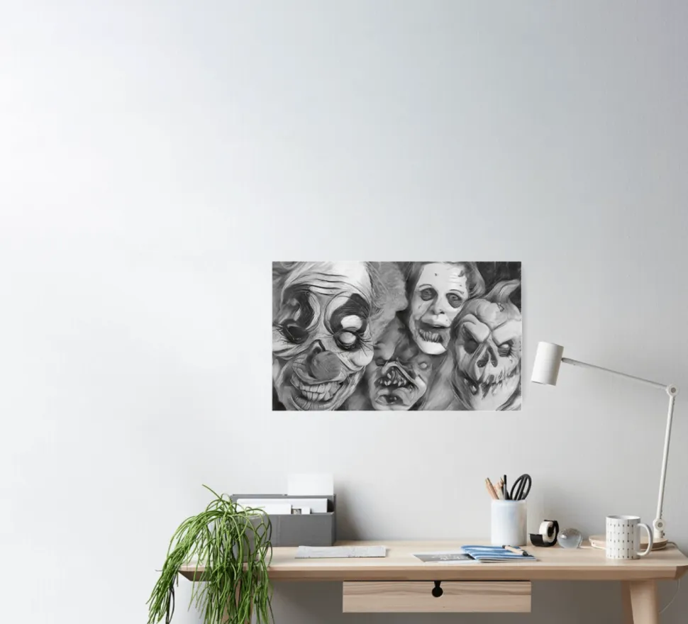 Horror Faces Poster