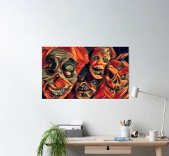 Horror Faces Poster