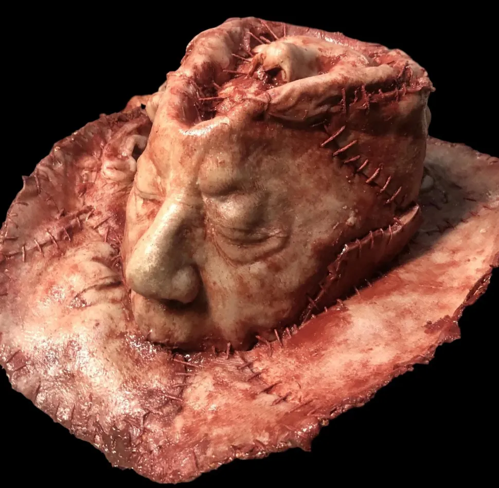Human Skin Hat Halloween Costume Prop