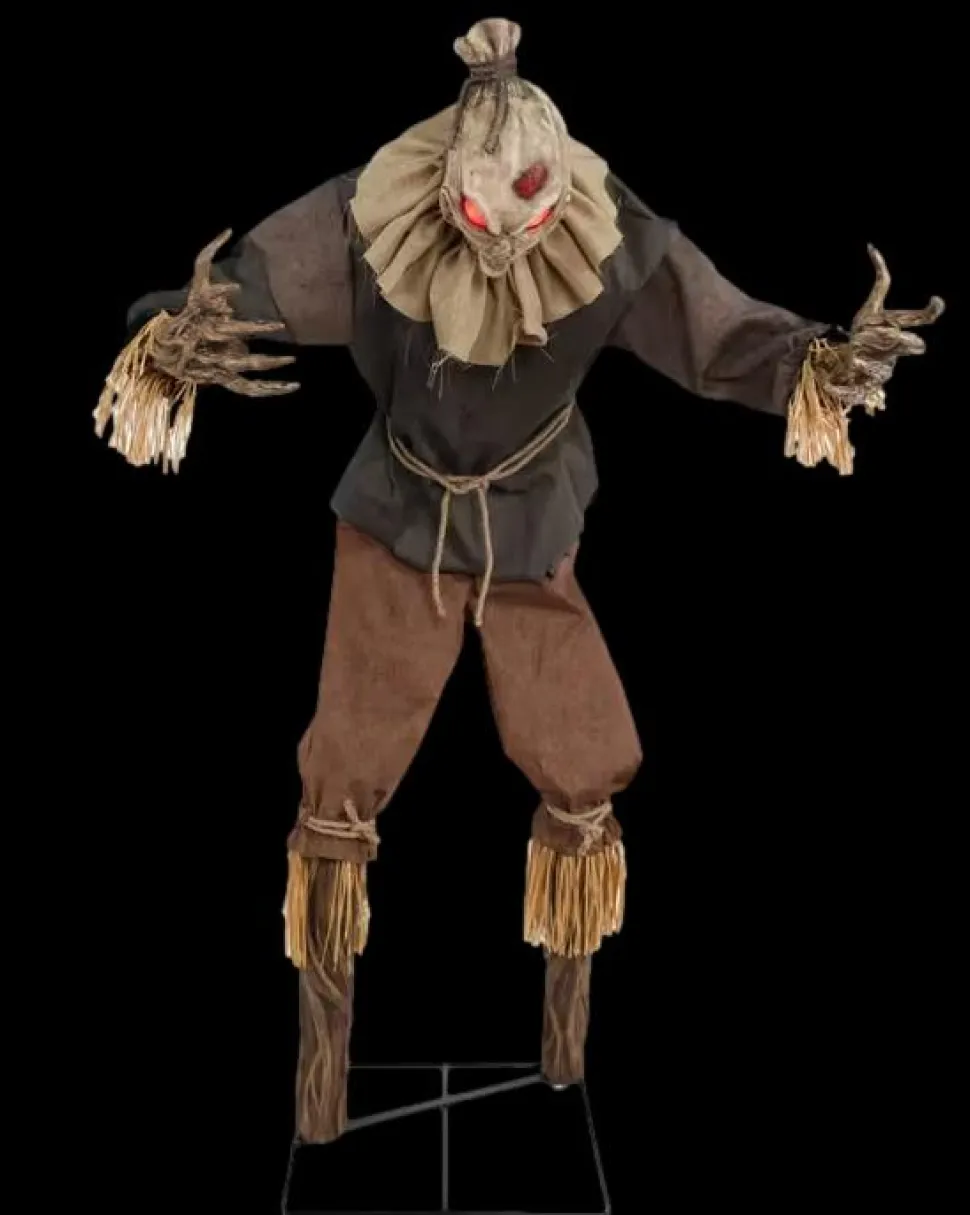 7" Light-Up Grim Stalker Scarecrow Halloween Animatronic Decoration