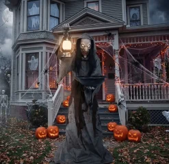 6' Light-Up Mildred the Wicked Witch Halloween Animatronic Decoration