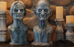 Madam and Master Macy Ghostly Manor Busts HD Exclusive Spooky Halloween Decoration