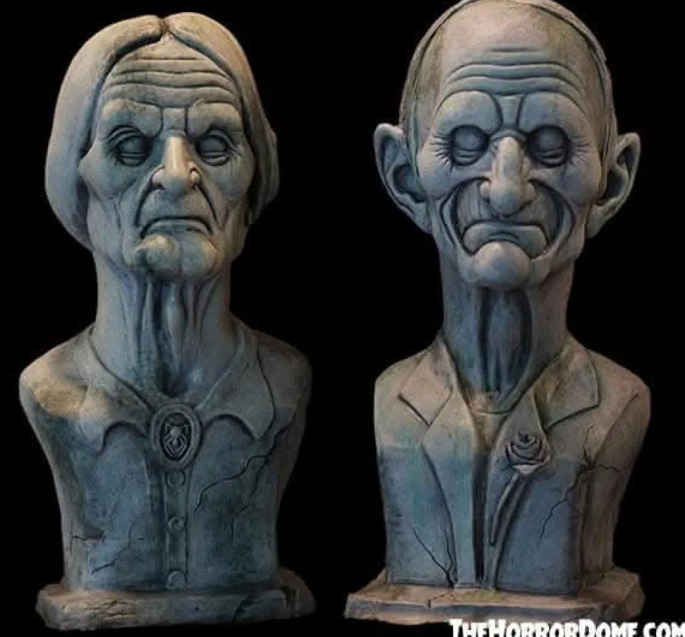 Madam and Master Macy Ghostly Manor Busts HD Exclusive Spooky Halloween Decoration