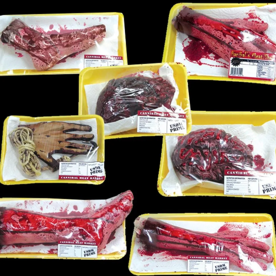 Meat Market Body Parts Gory Halloween Props - Package Deal